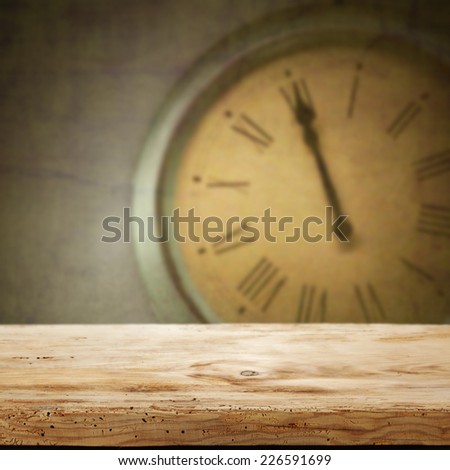 wooden desk and time