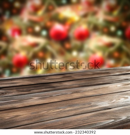 home decoration of holiday time and retro wooden board space