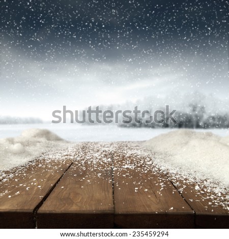table of brown and snow space