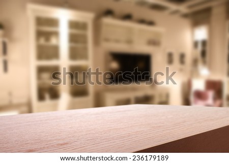 warm color of home interior background and top