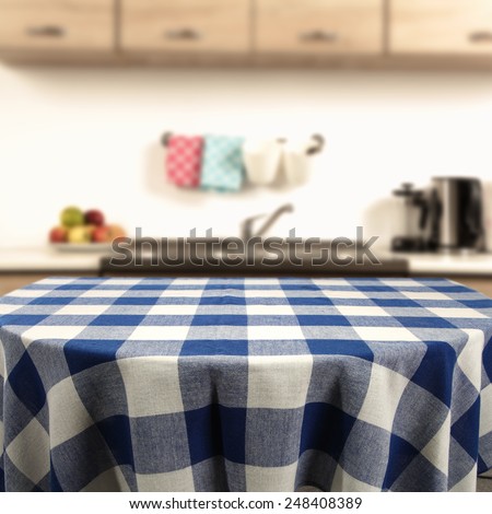big table in kitchen interior
