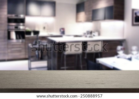 black desk space and kitchen place of free space for you