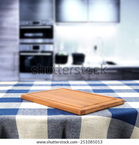 blue tablecloth and blue furniture color
