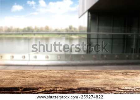 dark brown desk space