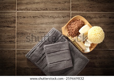 floor of towels
