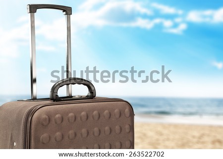 suitcase of brown color