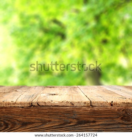 green spring background and worn old board place