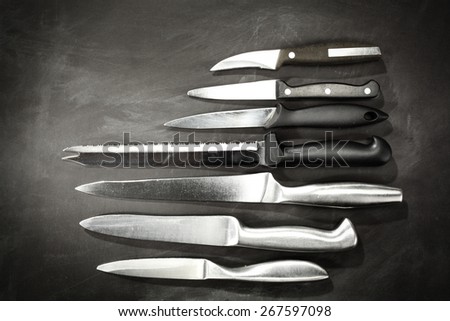 few silver knifes