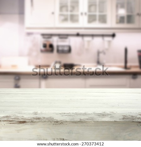 kitchen and white shabby desk top
