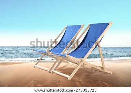 single chairs of blue color