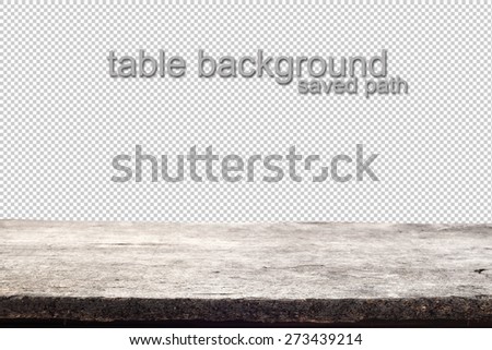 isolated photo with saved path of gray desk space and free space for you