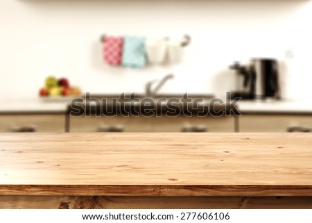 wooden top and kitchen furniture