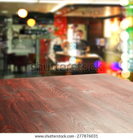 interior of cafe bar and red board