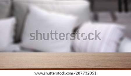 dark brown desk space and sofa