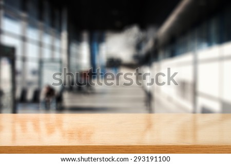 blurred background of gray color and board
