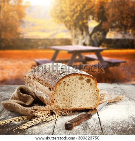 bread sack and flour