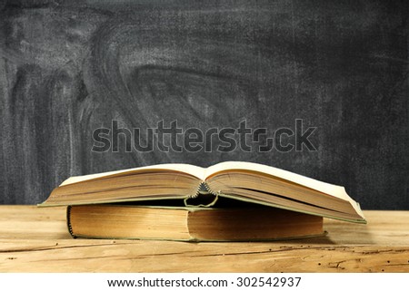 dirty wall and open book