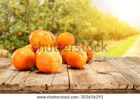 table and orange fruits to your decoration