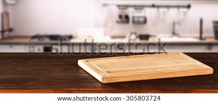 kitchen yellow wooden desk space and modern interior of kitchen