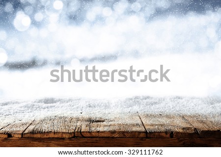 blurred background of winter and ice snow and cold day of winter