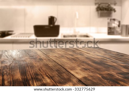 kitchen room and desk top