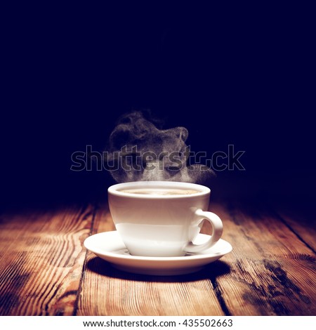 hot coffee and smoke