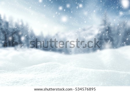 winter time and snow space