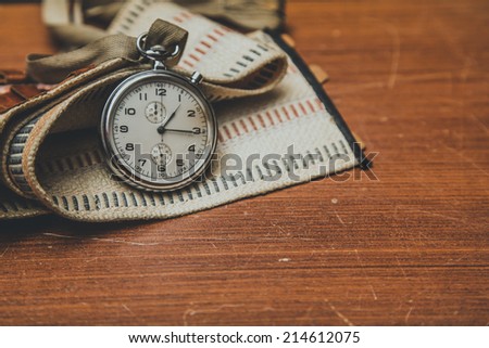 old vintage watch, texture, wood,