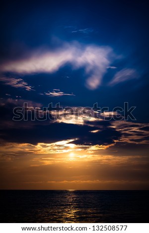 Black Sea Sunset Background, Batumi, Georgia