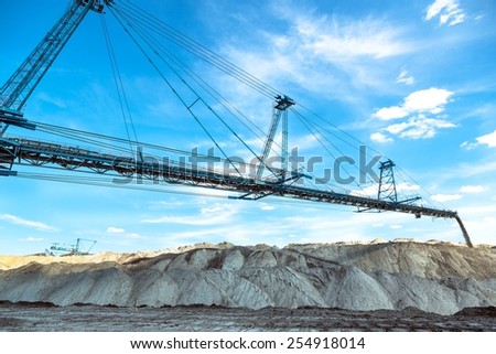 Mining machinery in the mine closeup Mining machinery in the mine closeup