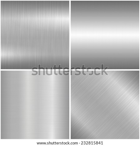 Metal brushed texture. 4 Vector backgrounds - eps10
