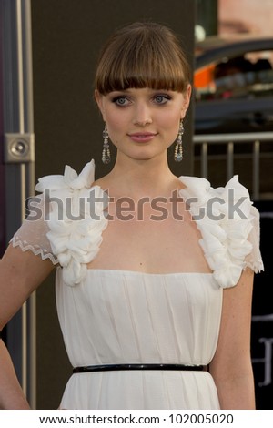 HOLLYWOOD, CA - MAY 7: Actress Bella Heathcote arrives at the premiere of the Warner Bros. Pictures Dark Shadows on May 7, 2012 in Hollywood, California.