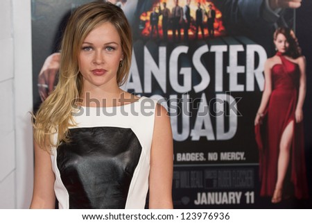 LOS ANGELES, CA - JANUARY 7: Ambyr Childers arrives at the premiere of Gangster Squad at Grauman\'s Chinese Theatre in Los Angeles, CA on January 7, 2013