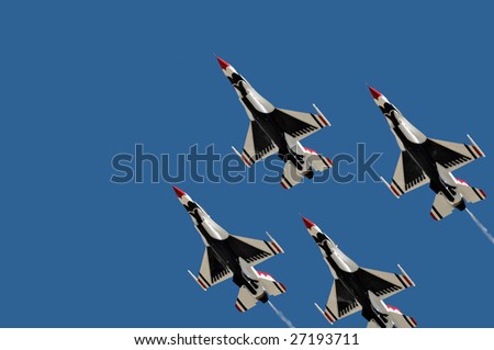 GLENDALE, AZ - MARCH 21: The Air Force Thunderbirds perform at the biennial air show and open house (