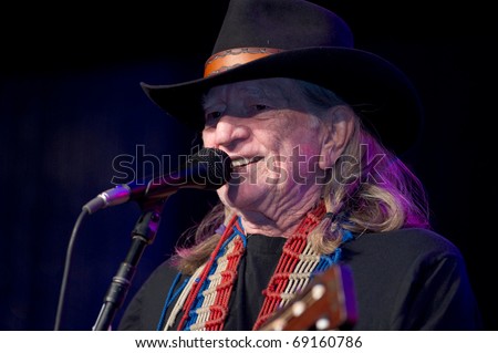 SCOTTSDALE, AZ - JANUARY 15: Country music legend Willie Nelson performs at the Childhelp Drive the Dream gala on January 15, 2011 in Scottsdale, Arizona.