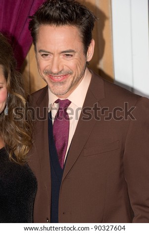 WESTWOOD, CA - DECEMBER 6: Actor Robert Downey Jr. arrives at the premiere of \