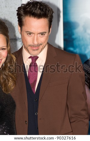 WESTWOOD, CA - DECEMBER 6: Actor Robert Downey Jr. arrives at the premiere of \
