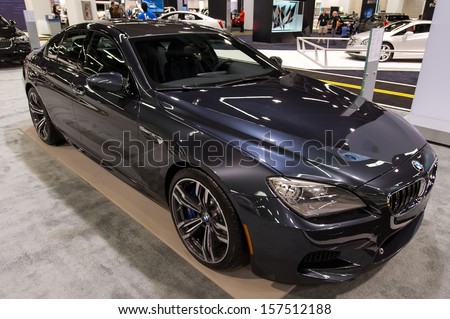 ANAHEIM, CA - OCTOBER 3: A BMW M6 Gran Coupe on display at the Orange County International Auto Show in Anaheim, CA on October 3, 2013.