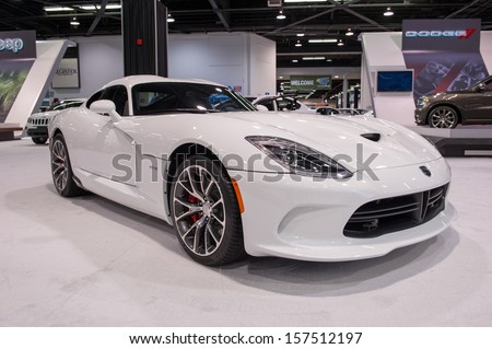 ANAHEIM, CA - OCTOBER 3: A Dodge Viper on display at the Orange County International Auto Show in Anaheim, CA on October 3, 2013.