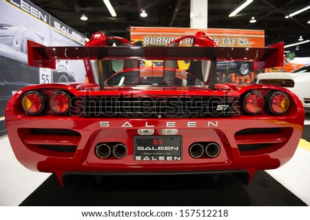 ANAHEIM, CA - OCTOBER 3: A Saleen S7 on display at the Orange County International Auto Show in Anaheim, CA on October 3, 2013.
