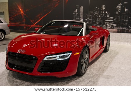 Anaheim, Ca - October 3: An Audi R8 V10 Spyder On Display At The Orange County International Auto Show In Anaheim, Ca On October 3, 2013.