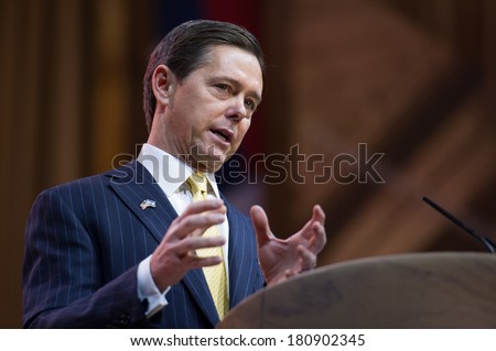 NATIONAL HARBOR, MD - MARCH 7, 2014: Conservative political activist Ralph Reed speaks at the Conservative Political Action Conference (CPAC).