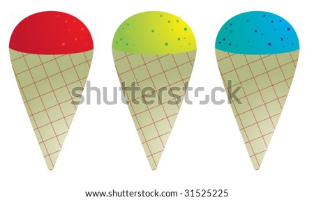Snow Cone - Vector - 31525225 : Shutterstock