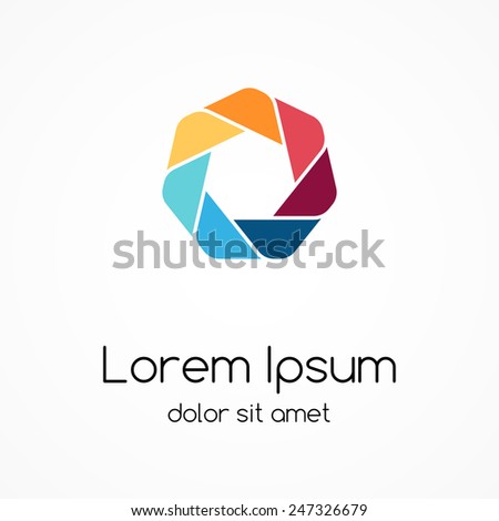 Logo template Modern vector abstract circle creative sign or symbol Design geometric element Logo template Modern vector abstract circle creative sign or symbol Design geometric element