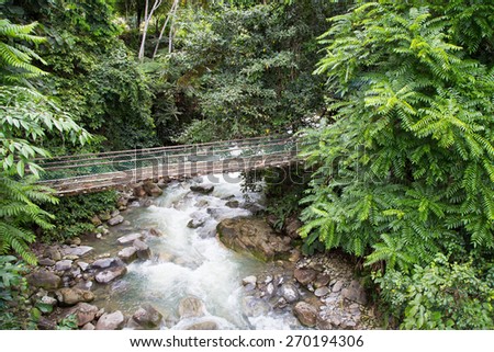 Waterfall At Poring Hot Spring, Sabah, Borneo Malaysia