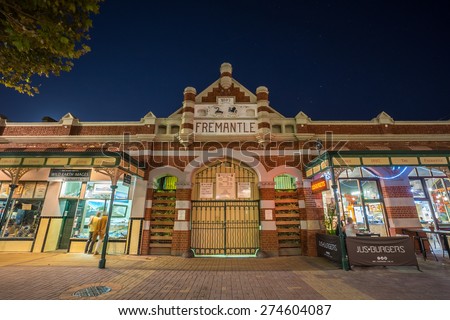 Fremantle, Perth, Australia - March 6, 2015 : Fremantle Market, a public market which built on 1897, selling all sort of goods from fresh fruits and vegetable to handmade item.