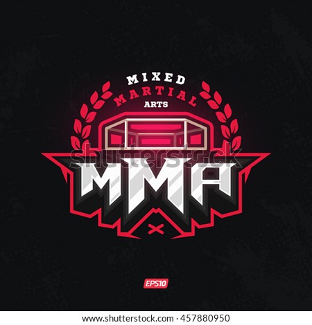 Modern professional mixed martial arts template logo design