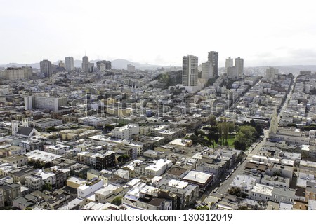 A view of San Francisco streets from above