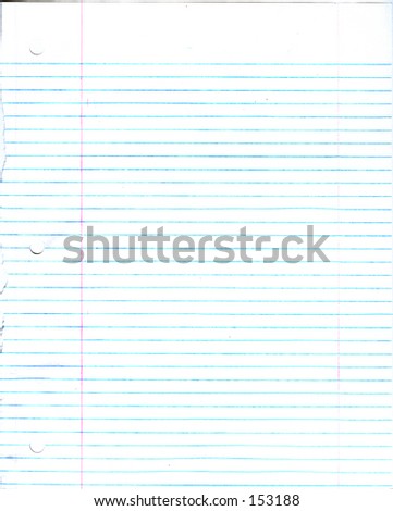 Notebook Paper Stock Image