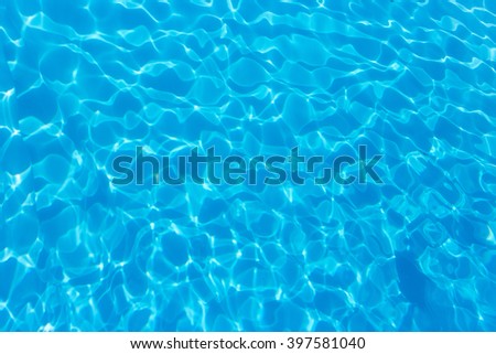 top view blue water caustics background